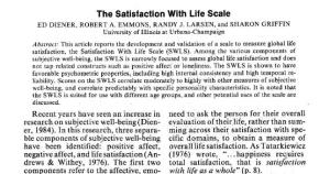 Satisfaction with Life
