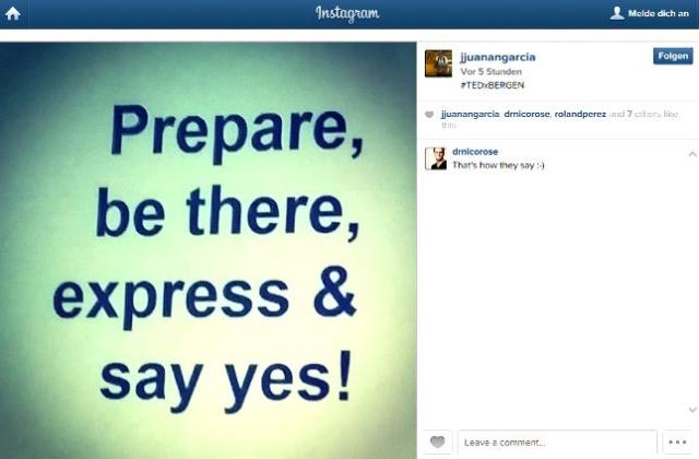 Prepare, be there, express & say yes!