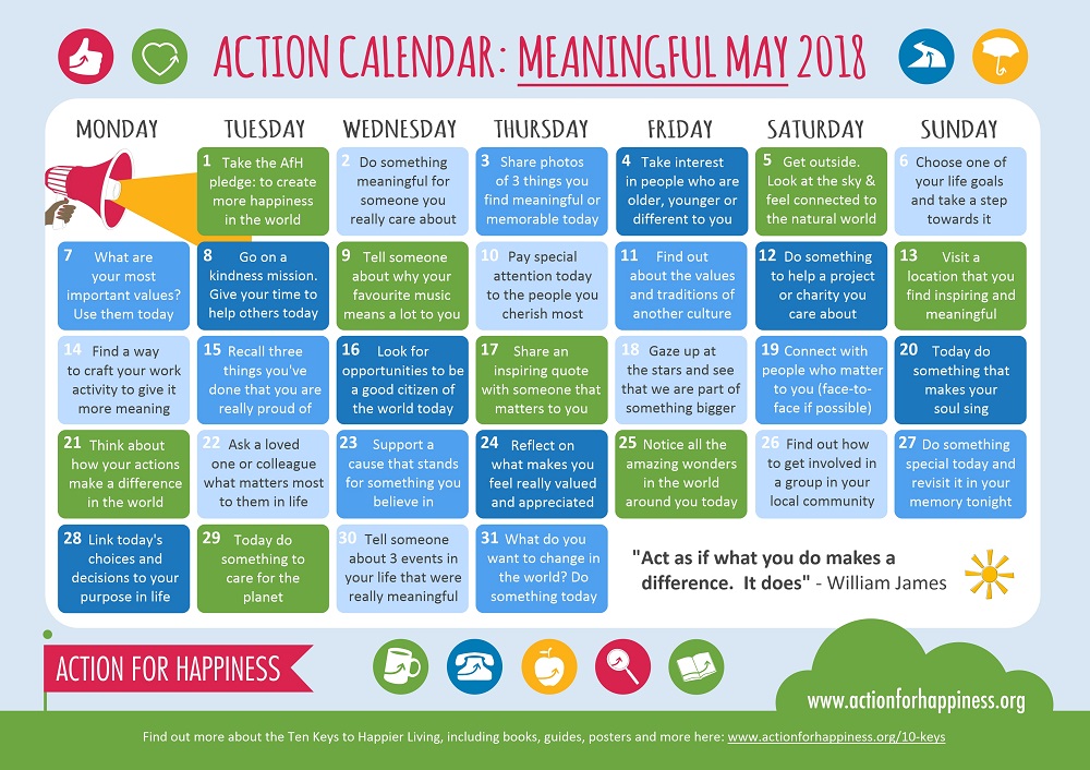Meaningful May | Action for Happiness