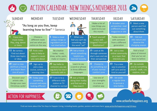 Action for Happiness | Calendar | November